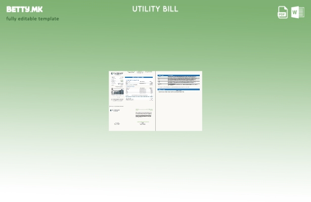Страници со сметки за комунални услуги во модерен стил USA Conservice, шаблон за